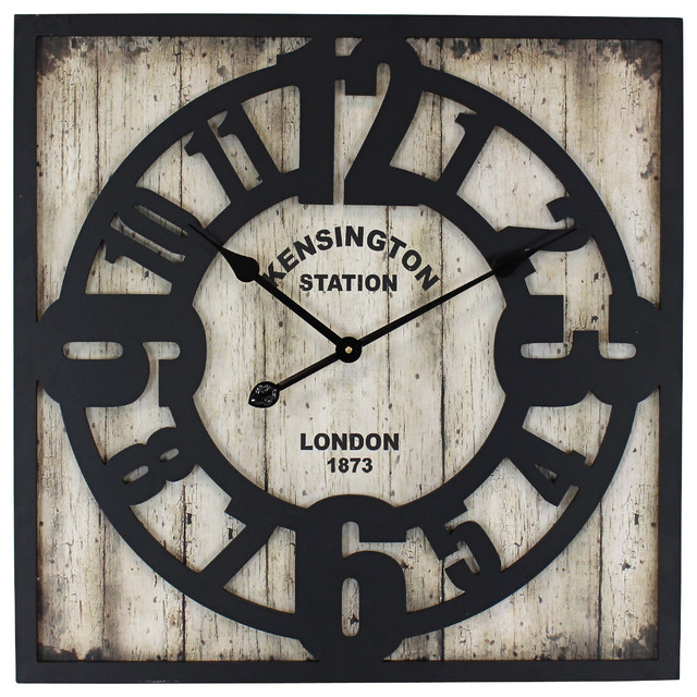 Kensington Square Wall Clock Country Wall Clocks by Aspire Home