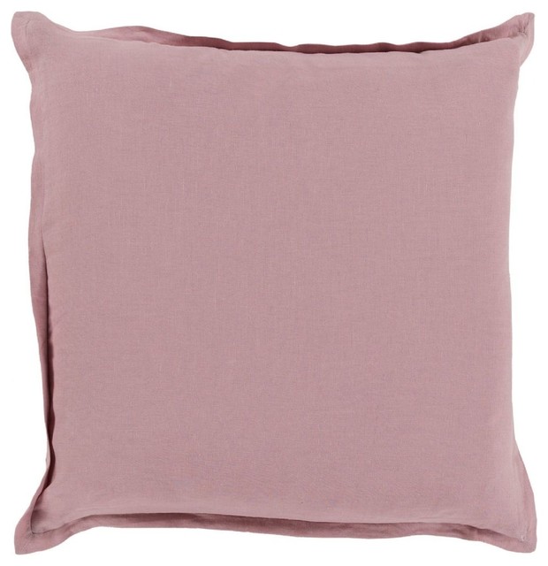 Solid/Striped Orianna Square Pink Decorative Pillow - Contemporary - Decorative Pillows - by RugPal