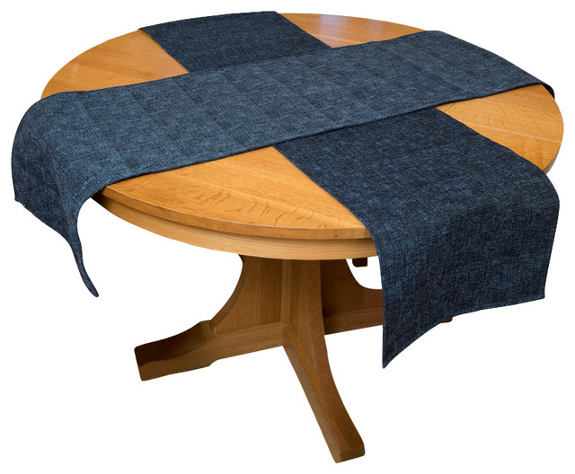 Riviera Side Mats And Center Mat, Set of 2, Stone traditionaltablerunners