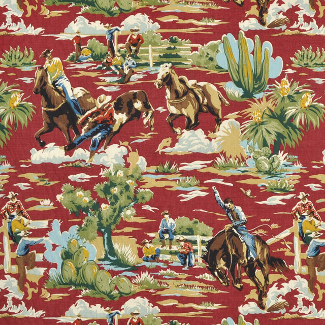 Braemore Ride em Cowboy Chili Fabric Eclectic Fabric by Online