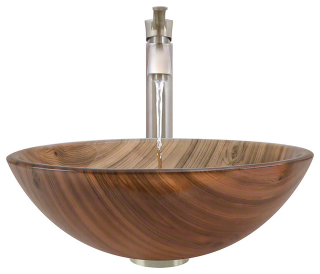 ... Vessel Sink Ensemble 726 Faucet, Brushed Nickel contemporary-bathroom