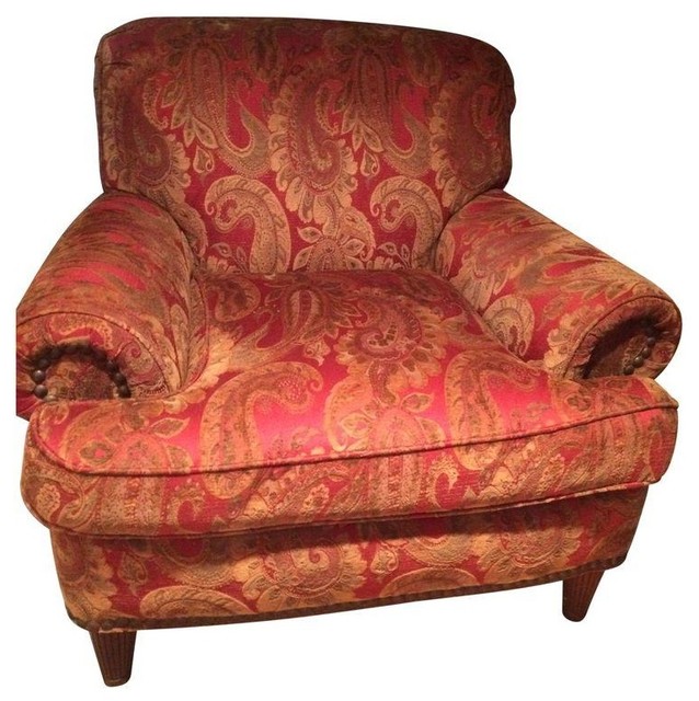 EJ Victor Paisley Club Chair - Transitional - Armchairs ...