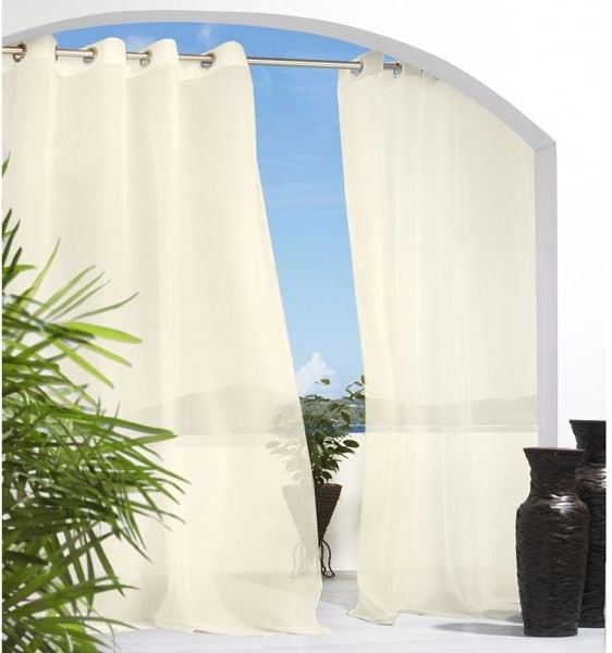 Escape Voile Outdoor Curtain Curtains chicago by Home Infatuation