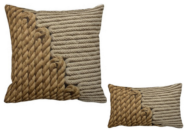 Rope Print Custom Pillow Design - Decorative Pillows - new york - by home and hearth magazine online