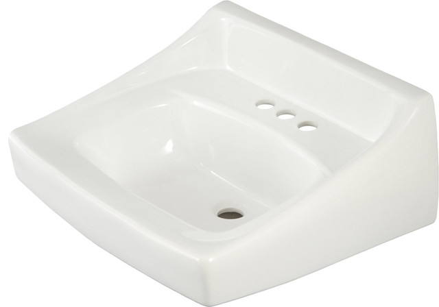 Toto LT307.4 Cotton White Commercial Wall-Mount Lavatory - Modern ...