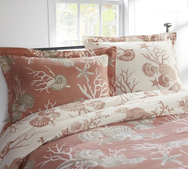 Bermuda Coastal Reversible Organic Duvet Cover Tropical Duvet