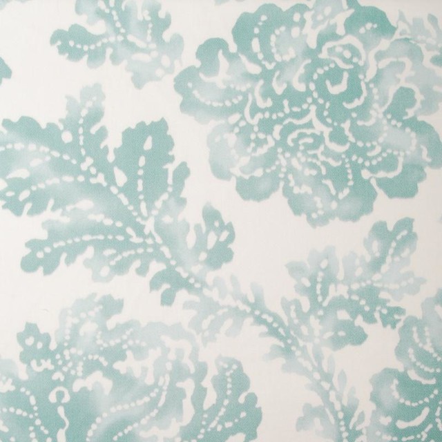 Jacobean Aqua 1/2 Yard Sample Farmhouse Upholstery Fabric