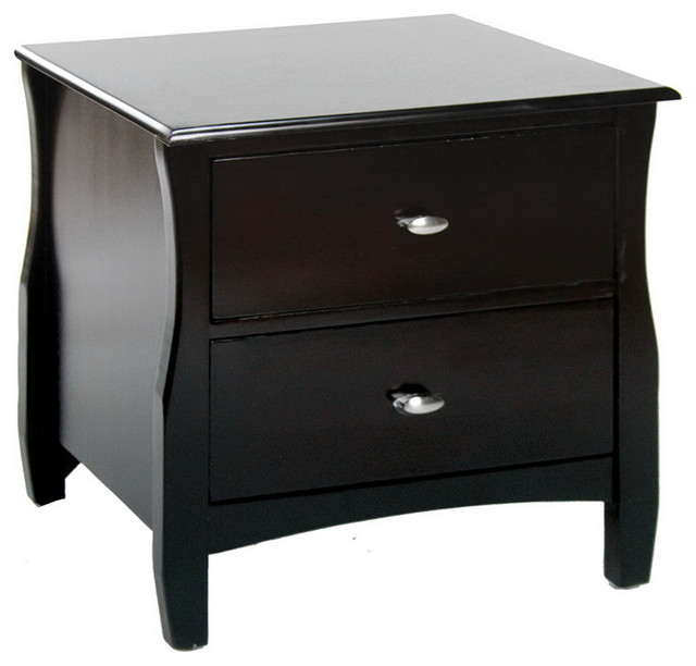 Furniture of America Espresso Finish 2drawer Nightstand Contemporary