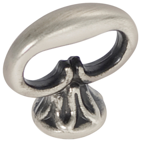 Manor House Mock Key Knob, Silver Stone Finish Traditional