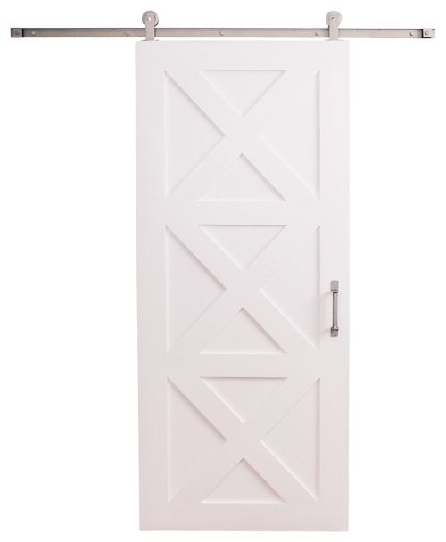 Contemporary Barn Door, White, 7