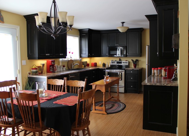 Painted black cottage - Traditional - Kitchen - toronto - by Hawkins ...