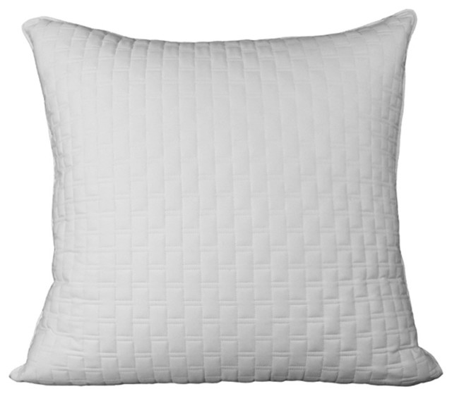 Bedvoyage Bedroom Decor Euro Sham, White Modern Pillowcases And