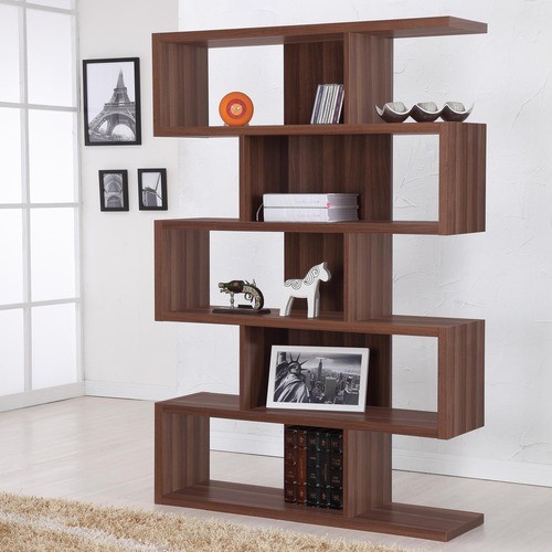 Enitial Lab Marcel Modern Walnut Bookcase/Display Stand, Walnut