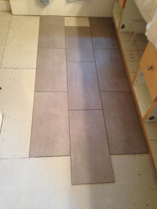 Tile pattern layout for 12x24 tiled