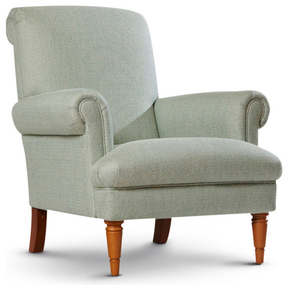 Petite style green chair Traditional Armchairs & Accent Chairs