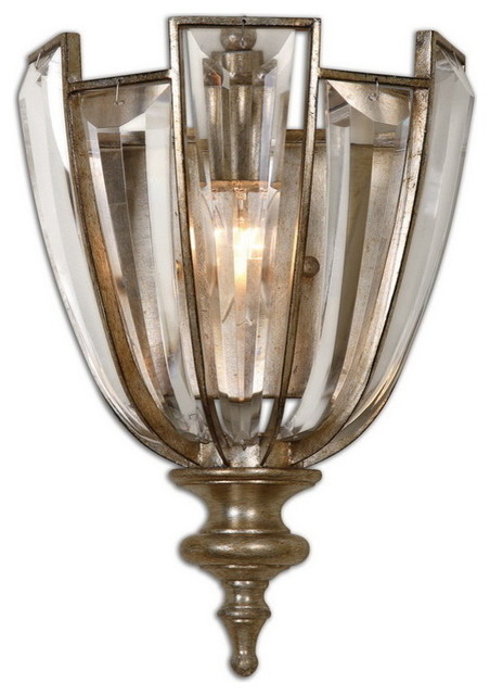 Uttermost 22494 Vicentina 1 Light Crystal Wall Sconce - Transitional - Wall Sconces - by Eager House