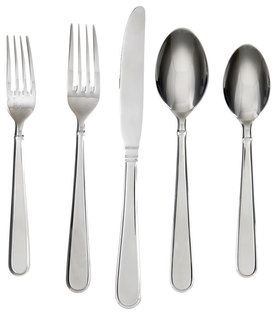 Cambridge Rosalind Mir 18/0 42Piece With Chrome Buffet Contemporary