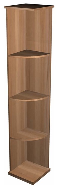 Quarter Round Shelf (Solid); Designer: Allheart Redwood, Unstained ...