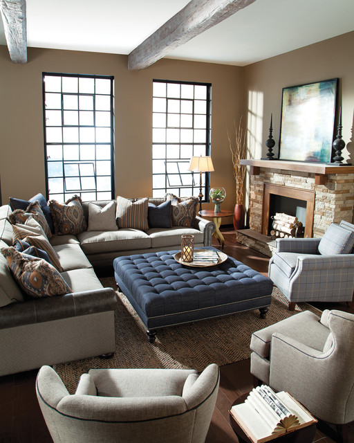 Living room scenes Rustic Sectional Sofas charlotte by