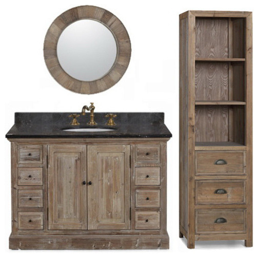 Abel 48 Inch Rustic Single Sink Bathroom Vanity Farmhouse Bathroom Vanities And Sink 