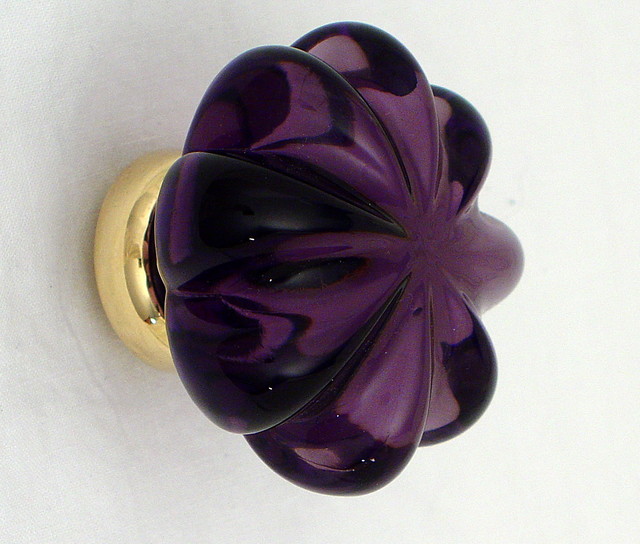 Purple glass knobs Contemporary Cupboard & Drawer Knobs other