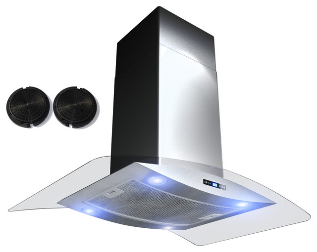 GV 30Inch Stainless Steel Island Range Hood W/Carbon Filter For