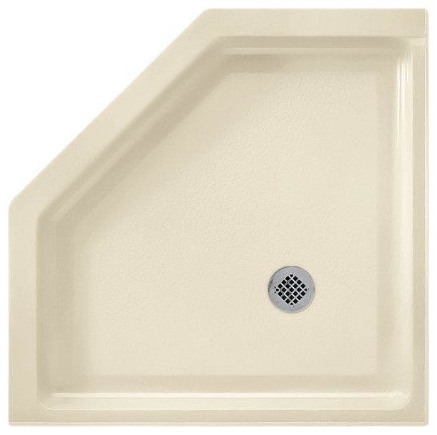 Swanstone Shower Bases Neo Angle 36 in. x 36 in. Solid Surface Shower Floor in Contemporary