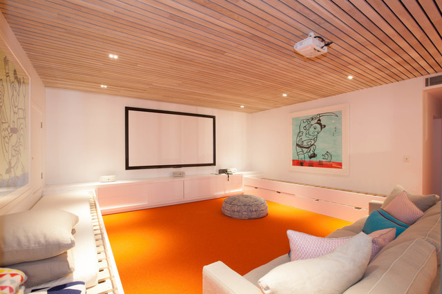 Little Manly Beach contemporary-home-theater