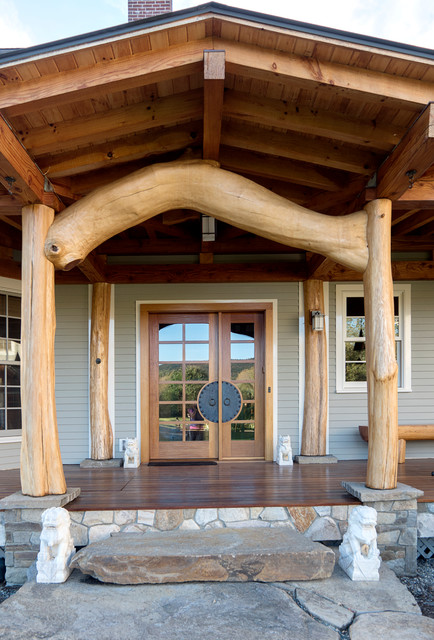 RUSTIC ARCHITECTURAL DESIGN POST AND BEAM CONSTRUCTION