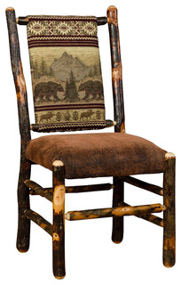 Rustic Hickory Dining Chairs Set Of 2 Bear Mountain
