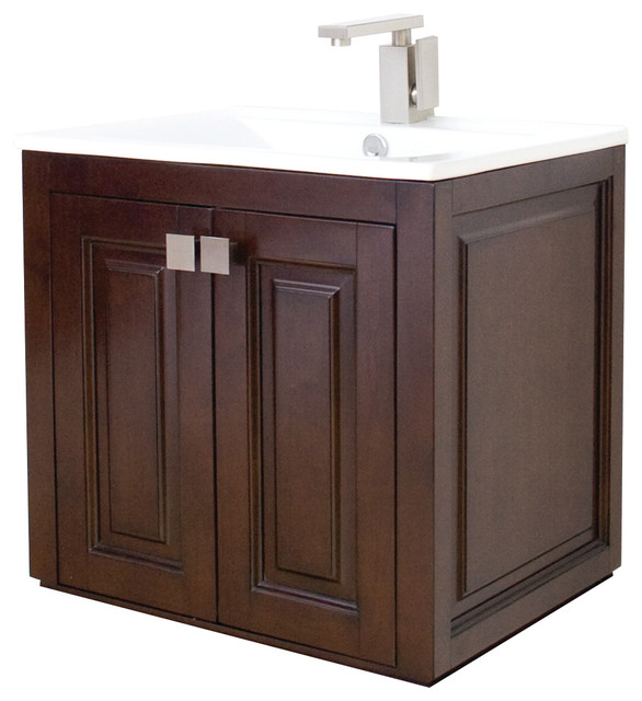 24in. W x 18in. D Transitional Wall Mount Birch Vanity Base Only In