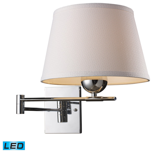 Lanza LED 1Light Swing Arm Sconce in Polished Chrome Contemporary