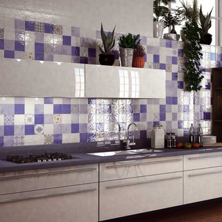 Ayora Blue Wall Tiles - Pattern Tiles - Direct Tile Warehouse