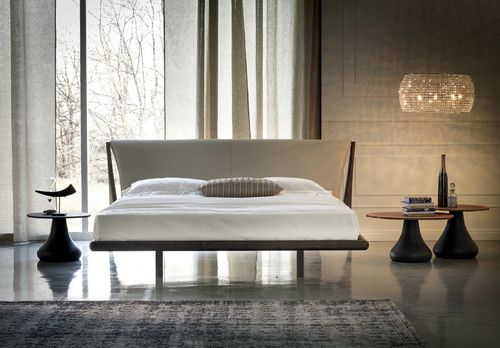 Nelson Leather and Wood Bed by Cattelan Italia