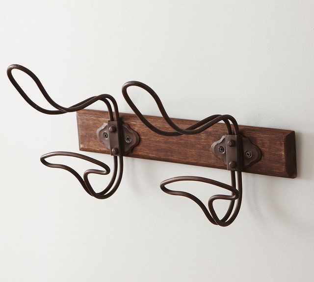 Wire & Wood Double Hook Eclectic Wall Hooks by Pottery Barn