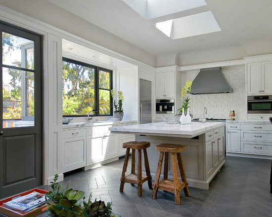 White Kitchen Tile Floor The Interior Designs