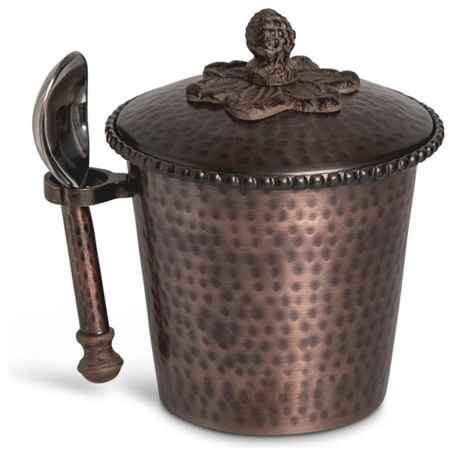 The GG Collection Hammered Ice Bucket 1 Pint Antique Copper