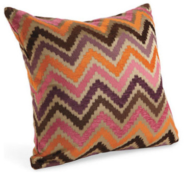 Chevron Melon Pillow - Room & Board - Eclectic - Decorative Pillows - by Room & Board