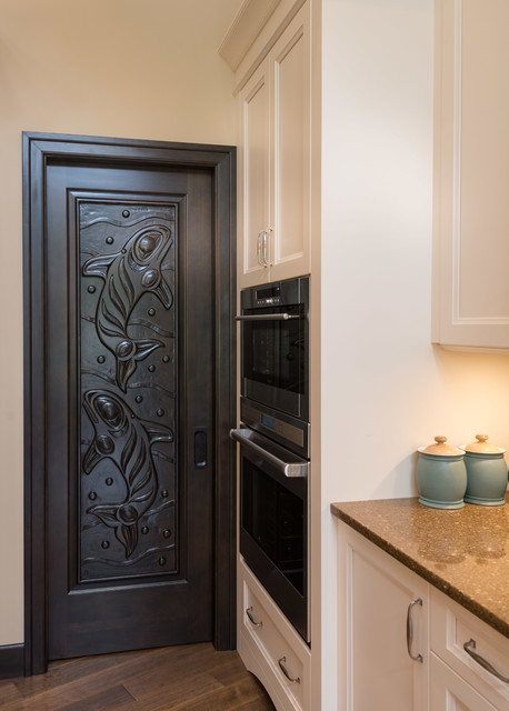 Decorative Pocket Door - Rustic - Kitchen - Vancouver - By My House 