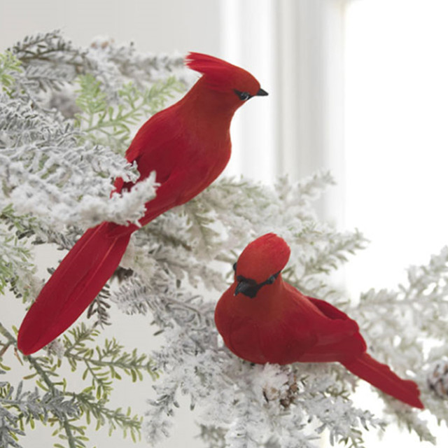clip on cardinal ornaments set of 2 eclectic clip on cardinal ornaments set of 2 eclectic