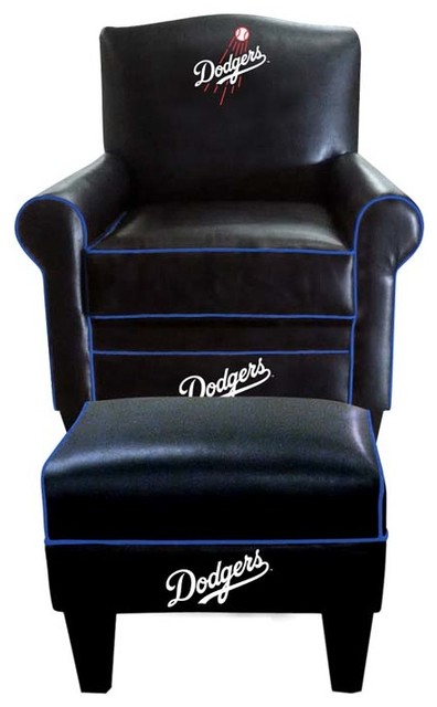 Los Angeles Dodgers MLB Game Time Chair & Ottoman - Modern - Game Room ...