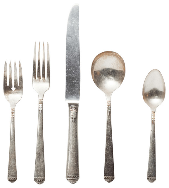 The European Kitchen Assorted Vintage 5piece Place Setting