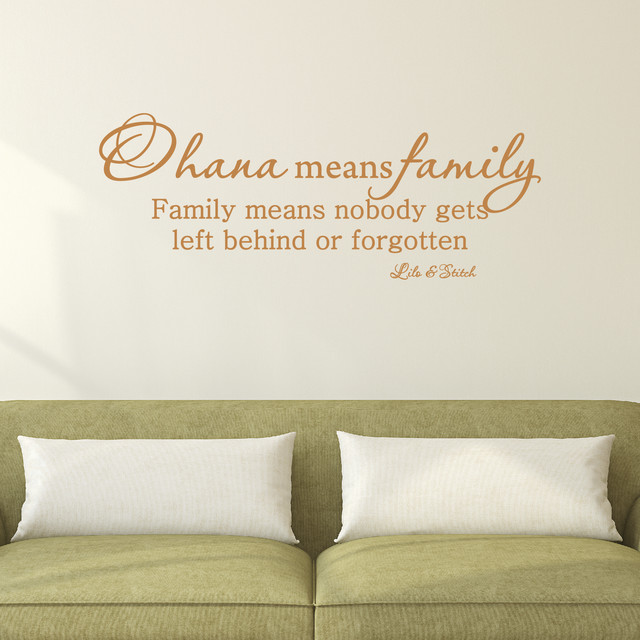 Ohana Means Family Wall Quotes Decal, Copper  Traditional 
