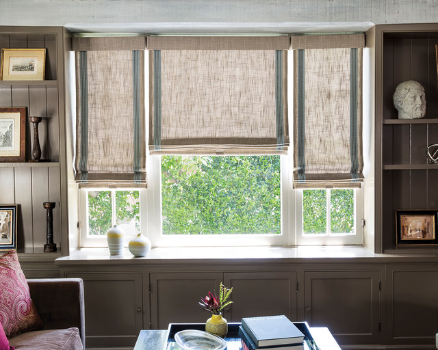Smith & Noble Flat Roman Cordless Fabric Shades Traditional los