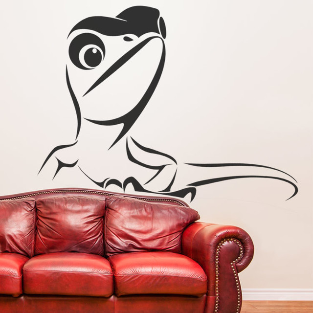 Big Head Gecko Wall Decal Sticker Contemporary Wall Decals by Wallcal