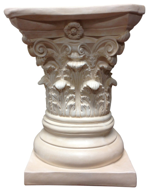 Classic Statuary Corinthian Pedestal Column Table Base Traditional