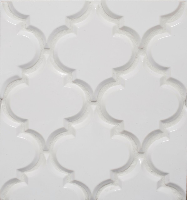 large white arabesque tile