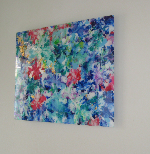 Colorful Day Original Plexiglass Abstract Painting Modern Artwork