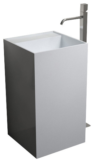 ... Freestanding Sink, White Matte - Modern - Bathroom Sinks - by Badeloft
