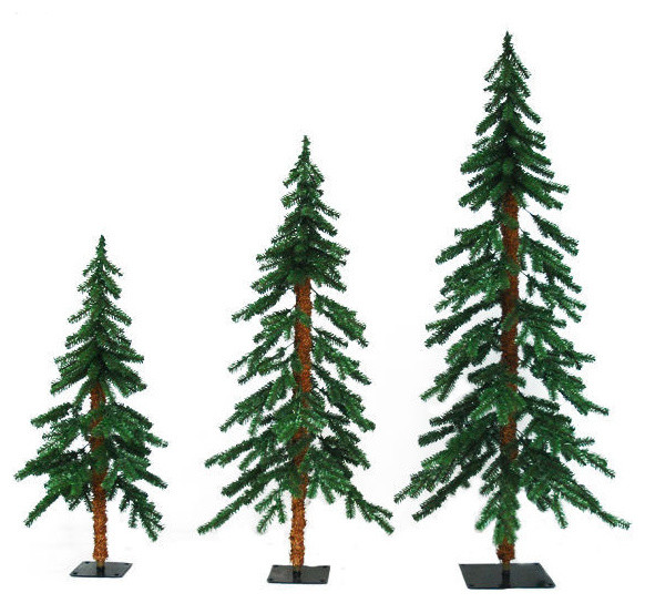 flocked alpine christmas tree set traditional flocked alpine christmas tree set traditional